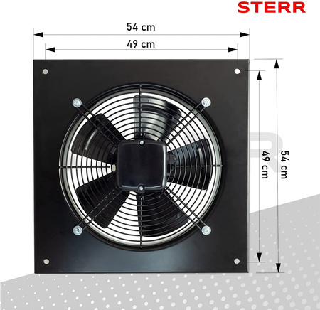 AXF400B - Odsávací axiální ventilátor 400 mm